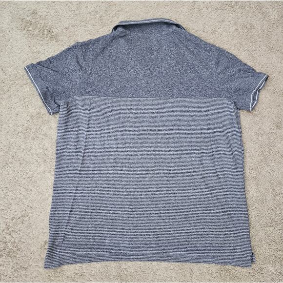 Goodfellow Mens Short Sleeve Striped Shirt Size XL Gray - Picture 2 of 8